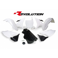 Комплект пластмаси RACETECH Revolution Plastic Kit + Gas Tank (Black/White) Yamaha YZ125/250 02-19
