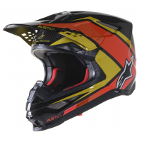 Мотокрос каска ALPINESTARS SM10 Carb BLACK/YELLOW/ORANGE