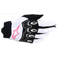 Дамски мотокрос ръкавици ALPINESTARS FULL BORE V2 WHITE/PINK/BLACK