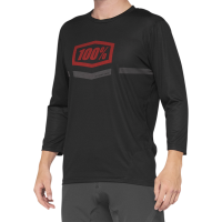 Вело джърси 100% AIRMATIC 3/4 SLEEVE BLACK/RED