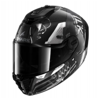 Каска SHARK SPARTAN RS CARBON XBOT BLACK/WHITE/SILVER