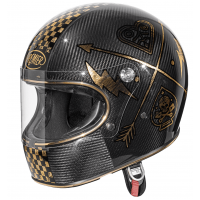 Каска PREMIER TROPHY CARBON NX GOLD CHROMED