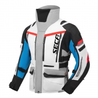 Текстилно мото яке  SECA ARRAKIS III GREY/BLUE/RED