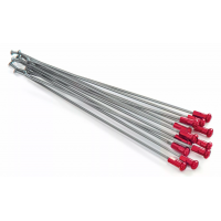 Спици KITE SPOKES 21FR SI /RE NIP 12PC Silver/Red