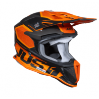Mотокрос каска Just1 J-18 F Hexa Orange/Titanium/Black