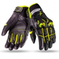 Кожени ръкавици 70 DEGREES SUMMER NAKED BLACK/YELLOW FLUO