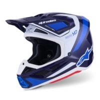 Мотокрос каска ALPINESTARS SM7 RISE BLUE/WHITE