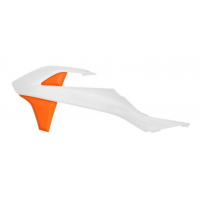 Пластмасови капаци за радиатор RACETECH Radiator Scoops (Orange/White) KTM SX 50 16-24