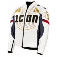 Кожено яке ICON Contra3™ RIZZ RIZZ WHITE