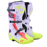Мотокрос ботуши ALPINESTARS TECH 10 S-VENTED PURPLE/YELLOW/DIVA PINK