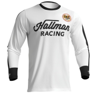 Мотокрос джърси THOR HALLMAN DIFFER ROOSTED WHITE/BLACK