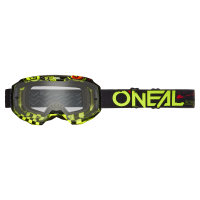 Мотокрос очила O'NEAL B-10 ATTACK BLACK/NEON YELLOW - CLEAR V.24