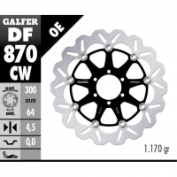 Плаващ преден спирачен диск Galfer WAVE FLOATING COMPLETE (C. ALU.) 300x4,5mm DF870CW