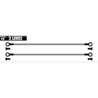 Спирачен маркуч Galfer METALLIC LINES 2 TUBES BLACK-BRASS FK103C419