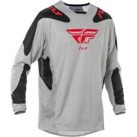 Мотокрос блуза FLY RACING Kinetic SYM-Light Grey/Red/Black 2025