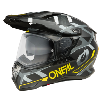 Ендуро каска D-SRS SQUARE BLACK/NEON YELLOW/GRAY V.25