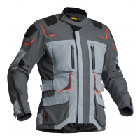 Текстилно мото яке Lindstrands Myrvik Light Grey/Black/Orange