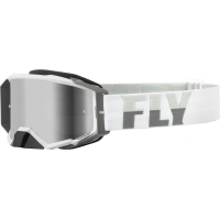 Мотокрос очила FLY RACING Zone Pro White/Grey - Silver Mirror/Smoke Lens