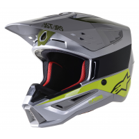 Мотокрос каска ALPINESTARS SM5 BOND SILVER/YELLOW/GREEN