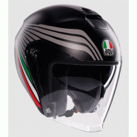 Каска за скутер AGV IRIDES BOLOGNA MATT BLACK/TRICOLORE