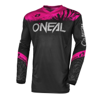 Дамска мотокрос блуза O'NEAL ELEMENT SHOCKER BLACK/PINK V.25