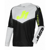 Мотокрос джърси Just1 J-Force Hexa Black/White/Yellow Fluo