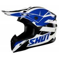 Мотокрос каска SHOT Pulse Revenge White Blue Black Glossy