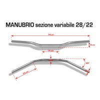 КОРМИЛО BARRACUDA HANDLEBAR 28/22 SILVER