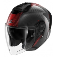 Скутерова каска SHARK RS JET CARBON IKONIK Red/Chrom