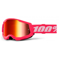 Мотокрос очила 100% STRATA2 PINK- MIRROR RED