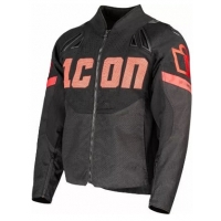 Кожено яке ICON Contra3™ HERO BLACK/RED