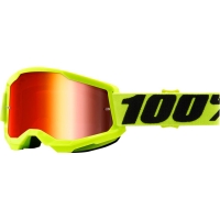 Детски мотокрос очила 100% STRATA2 YELLOW-MIRROR RED