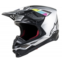 Мотокрос каска ALPINESTARS SM8 Contact MX SILVER/BLACK