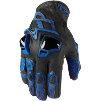 Кожени мото ръкавици ICON HYPERSPORT SHORT - BLUE