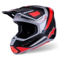 Мотокрос каска ALPINESTARS SM7 RISE BLK/RD/SILV