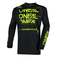 Мотокрос блуза O'NEAL ELEMENT STATIC BLACK/NEON YELLOW V.25