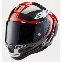 Каска ALPINESTARS Supertech R10 Team Black/Carb/Fluo Red/White