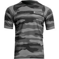 Вело джърси THOR ASSIST CAMO SHORT SLEEVE DARK GRAY