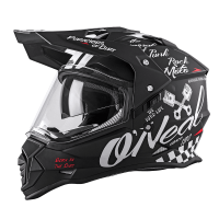 Ендуро каска O'NEAL SIERRA II TORMENT V.23 BLACK/WHITE
