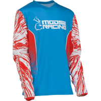 Детска блуза MOOSE RACING AGROID WHITE/RED/BLUE