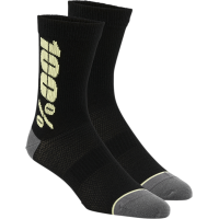 Вело / MTB чорапи 100% RYTHYM MERINO BLACK/YELLOW