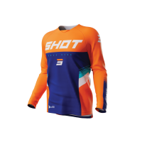 Детско мотокрос джърси SHOT Raw Tracer Neon Orange