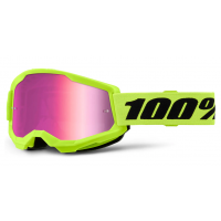 Мотокрос очила 100% STRATA2 NEON YELLOW- MIRROR PINK