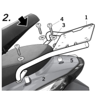 Монтажен комплект за куфари SHAD TOP MASTER KYMCO AGILITY 50 SR-11