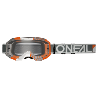 Мотокрос очила O'NEAL B-10 DUPLEX WHITE/GRAY/ORANGE - CLEAR V.24