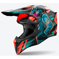 Мотокрос каска AIROH WRAAAP CYBER ORANGE/BLUE