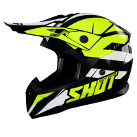 Мотокрос каска SHOT Pulse Revenge Black Neon Yellow White Glossy