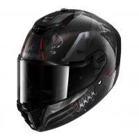 Каска SHARK SPARTAN RS CARBON XBOT BLACK/RED/SILVER