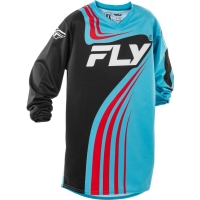 Детска мотокрос блуза FLY RACING F-16 Riding - Cyan/Black/Red 2025