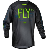 Детска мотокрос блуза FLY RACING Kinetic Prodigy- Charcoal/Neon Green/True Blue